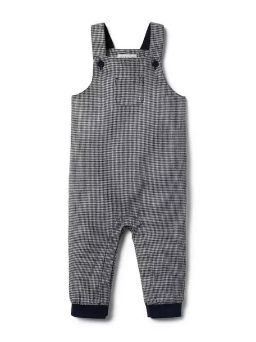 Janie and Jack Houndstooth Overall in Navy/White Size 18-24 Months NWT
